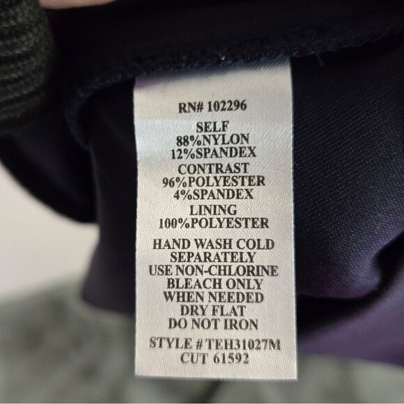 Connected Apparel Navy & Aqua Midi Dress w Front Lace Panel Sz 10 - Picture 7 of 9